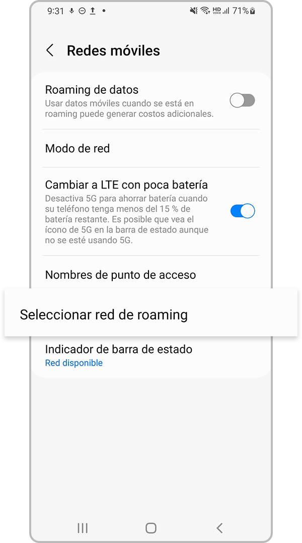 restablecer la configuración de red paso 3