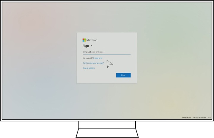 pantalla de inicio de sesión de Office 365