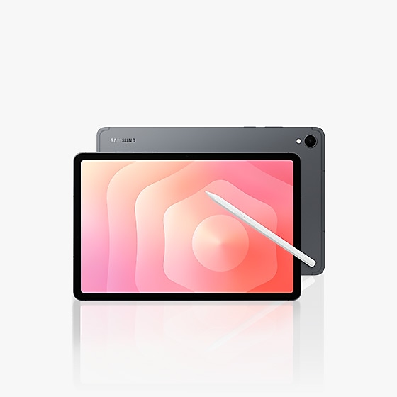 Imagen de Galaxy Tab S11 de 256 GB en posición frontal, incluye adaptador de 45 W sin pagar más.