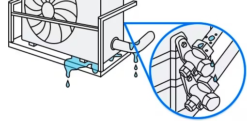 pipe connection of outdoor unit