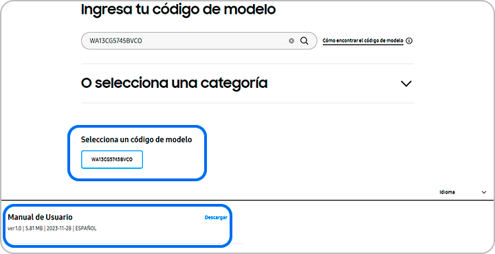 Descarga de manual del producto