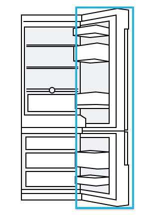 Refrigerador Samsung con la puerta abierta