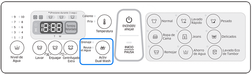 Botón Activ Dual Wash