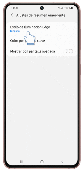 Ajustes de iluminación Edge