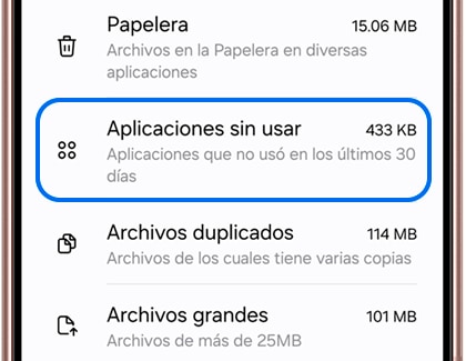 Opciones de almacenamiento de cuidado del dispositivo