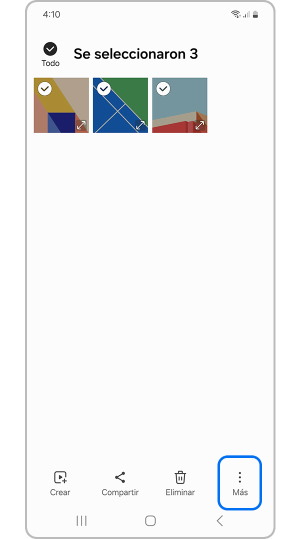 Opción Más de Galería