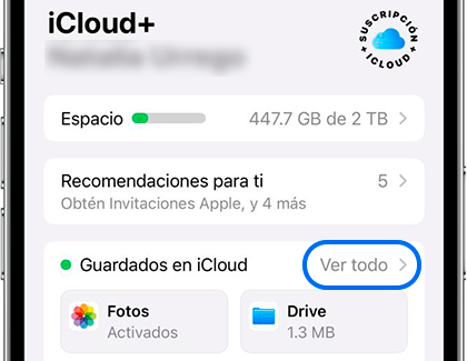 Sincronización de iCloud