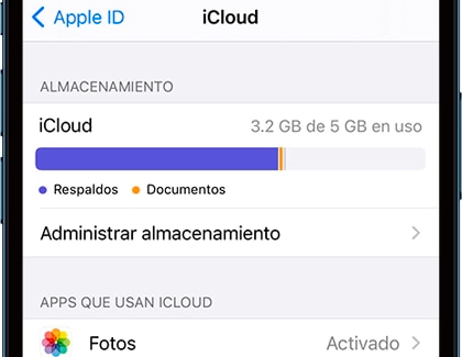 Sincronización de iCloud