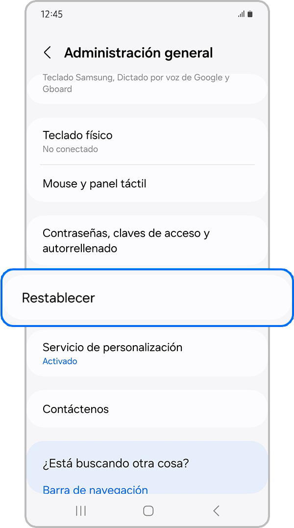 Opciones de Funciones avanzadas