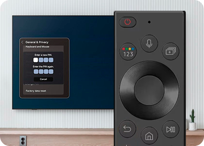 Imagen de un control remoto y un smart tv