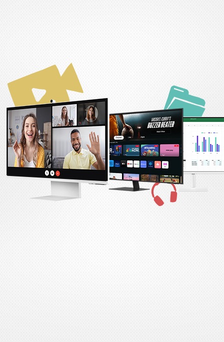 Monitores inteligentes en blanco y negro