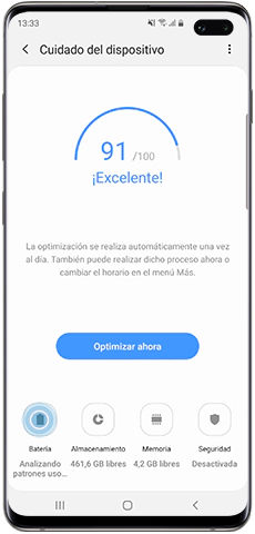 Android 9.0, Cambio de ajustes y funciones en Cuidado del dispositivo