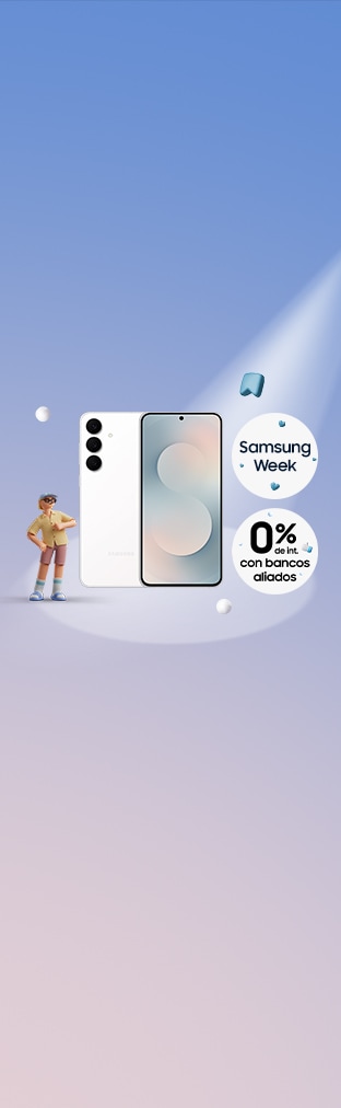Galaxy S25 FE de 512 GB en posición frontal, por $4.399.900 , descuento aplicando a Estreno y Entrego, y 0% de interés al pagar a 24 cuotas con bancos aliados.