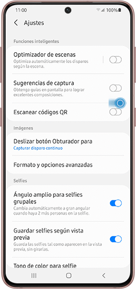 Activación del Escaneo de los códigos QR