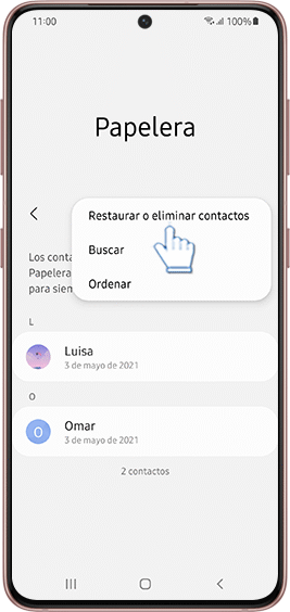 Restaurar contactos