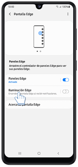 Activación de la iluminación Edge