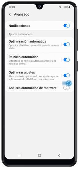 Activación de la función Análisis automático de malware