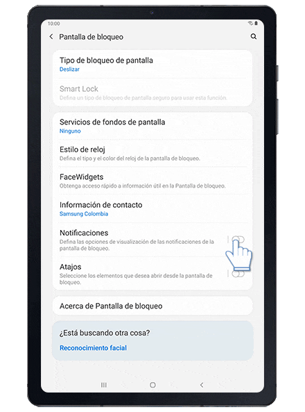 Configuración de las notificaciones en la pantalla de bloqueo