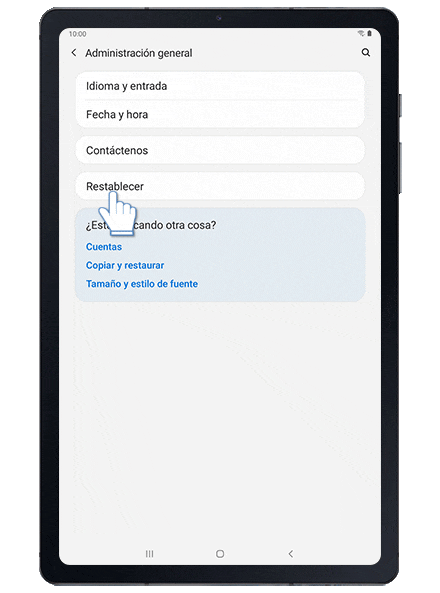 Restablecer ajustes de accesibilidad del dispositivo