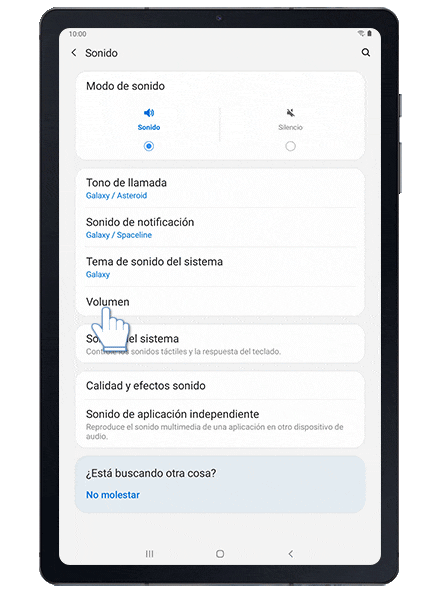 Configuración de ajustes de volumen