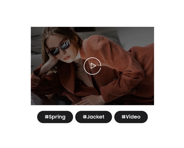 Several tags are applied to the content. When a tag is selected, other content associated with that tag appears.