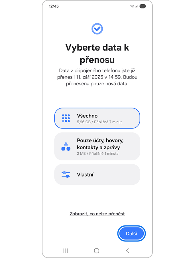 Výběr datového zdroje