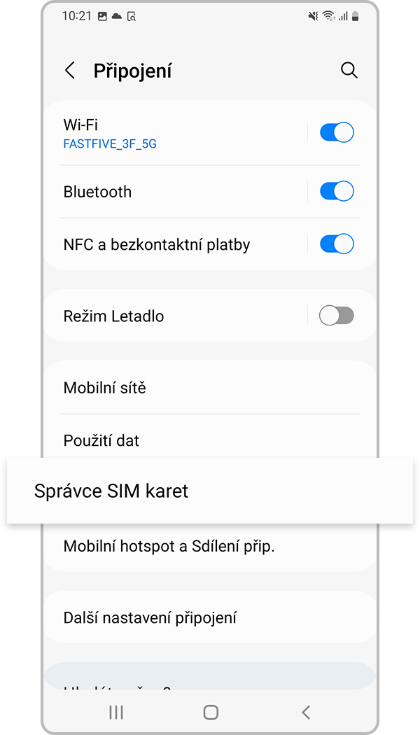 aktivace eSIM krok 2