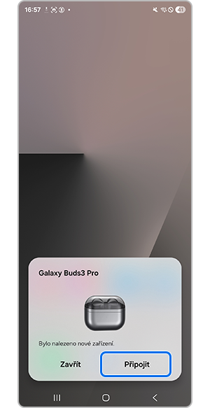 Klepněte na Připojit, když se objeví vyskakovací okno QuickPair