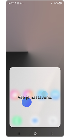 Nastavení bylo úspěšné