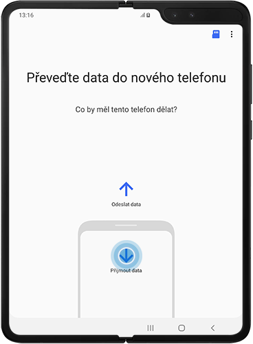 Klepněte na Přijmout data