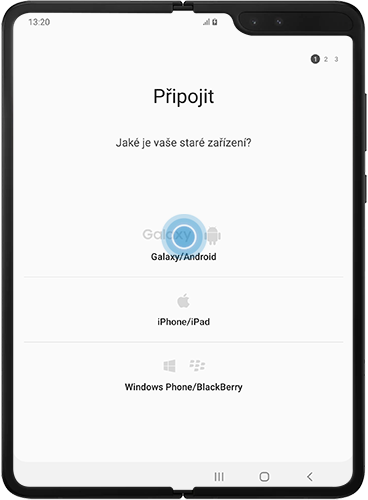 Klepněte na Galaxy/Android