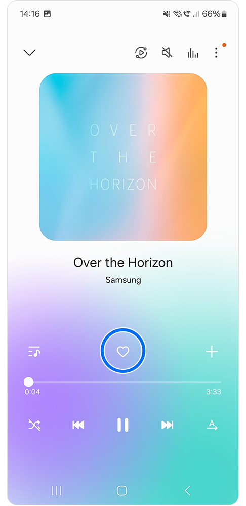 Herz-Symbol wird angetippt.
