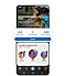 Die Benutzeroberfläche der Samsung Global Goals-App vergrößert das Dashboard-Tool und das Spendensymbol in der Mitte. Das Dashboard zeigt den aktuellen Kontostand und die Spendenhistorie eines*einer Benutzer*in an. Unten ist eine Spendenrangliste zu erkennen, die die drei größten Spender*innen nach Monat und Region anzeigt.