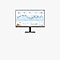 QHD-Monitor mit Diagrammen und Grafiken auf einem Dashboard.