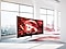 Zu sehen ist ein Loft Apartment, in dem ein LED TV platziert ist.