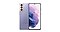 Ein Galaxy Tab S7 Galaxy S21 5G in Phantom Violet von hinten gesehen und ein zweites Galaxy S21 5G, dessen Display zu sehen ist.