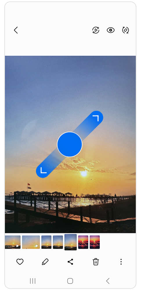 Bild in dem rangezoomt wird