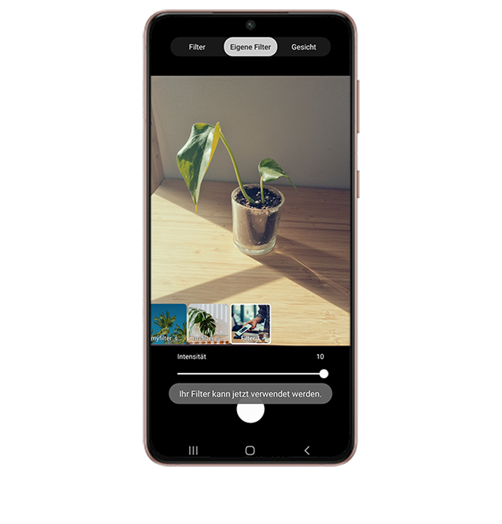 Galaxy S21 5G Filter wird angewendet