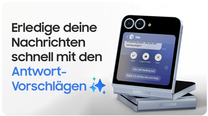 Hilfe-Video - Galaxy Z Flip6: So nutzt du Antwort-Optionen auf dem Frontdisplay