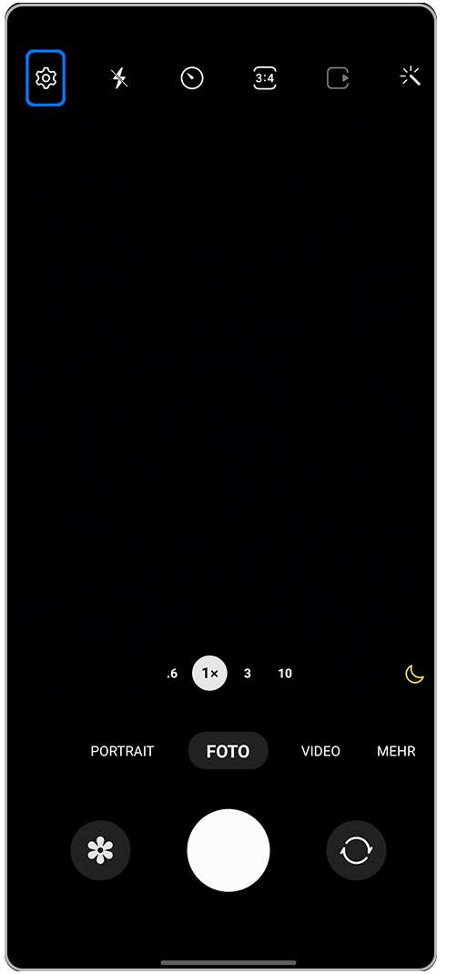 Galaxy Smartphone Kamera-App Einstellungen-Symbol