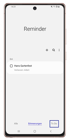 Microsoft To Do mit der Reminder-App verknüpfen abgeschlossen