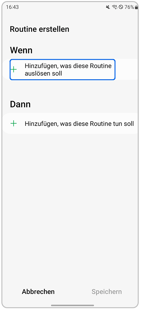 Galaxy Smartphone Routinen erstellen Einstellungen