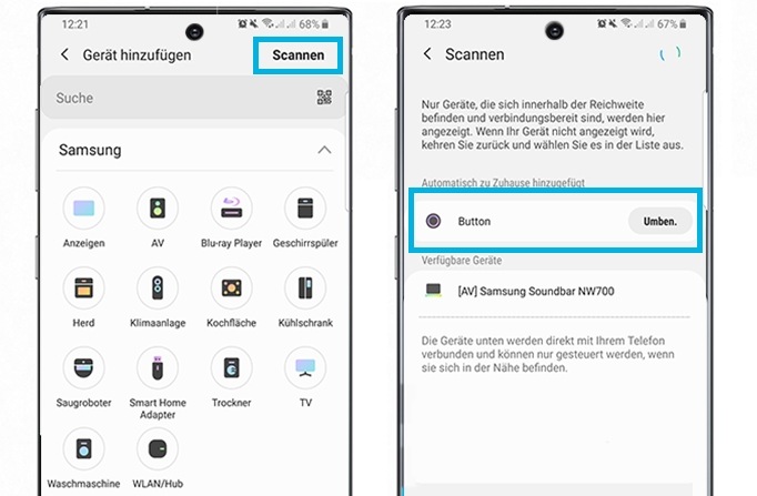 SmartThings Button einrichten