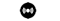 Ein schwarzer Kreis mit einem Icon, dass aussieht wie ein Streamingsymbol.