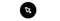 Ein schwarzer Kreis mit einem Icon, dass aussieht wie ein Mauszeiger.