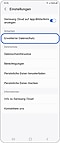 Smartphone-Screenshot mit den verfügbaren Einstellungsoptionen.