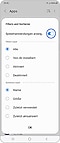 Smartphone-Screenshot mit ausgewähltem Schieberegler neben der Option „Systemanwendungen anzeigen“