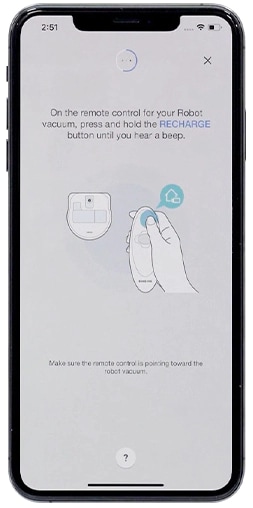 Tryk på og hold genopladningsknappen nede til iOS