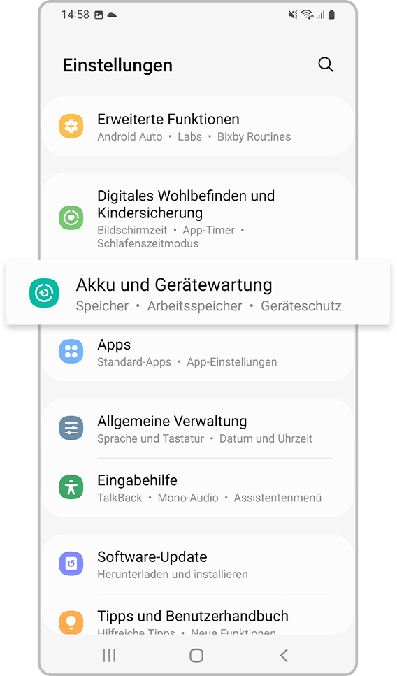 Grenzwert für Wireless PowerShare festlegen – 1.