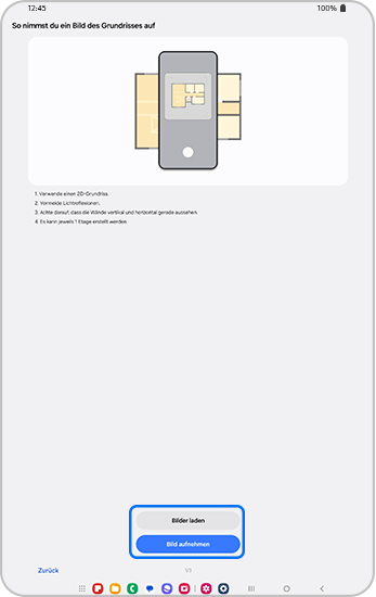 So nimmst du ein Foto von deinem Grundriss auf.